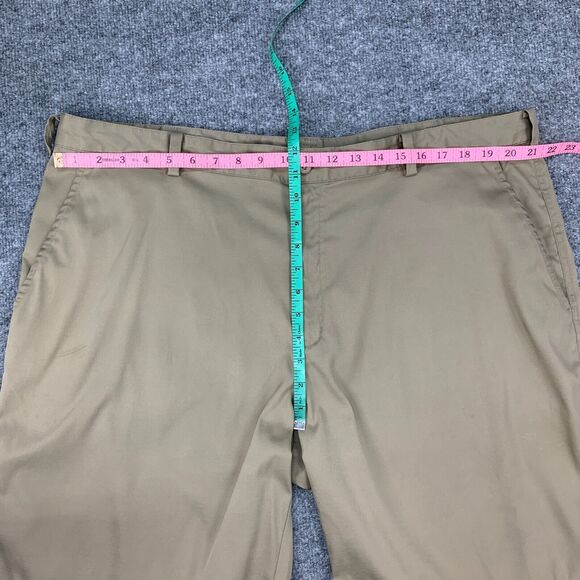 Nike Golf Shorts Mens 42 Straw Beige Flat Front Stretch Performance Chino - Picture 5 of 13